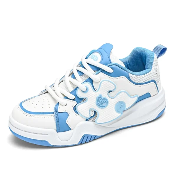Breathable Mesh Men's Running Shoes - Blue & White - Image 2