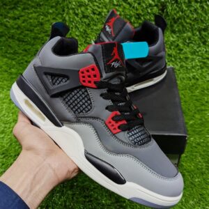 Air Jordan 4 Retro - Grey Red & Black