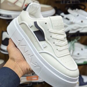 Men's Chic Solid Platform Shoes - White & Black